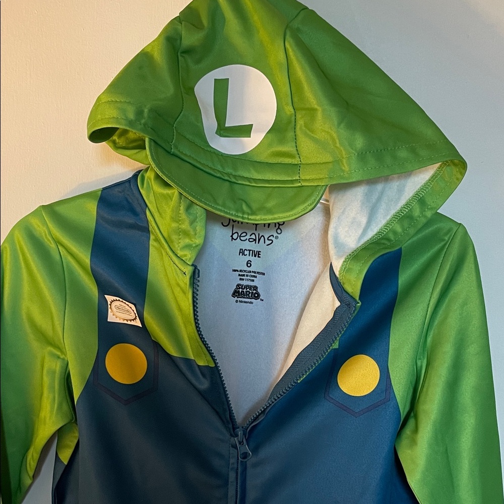 Jumping Beans Green and Blue Kids Hoodie Mario and Luigi